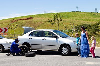 flat tyre change image